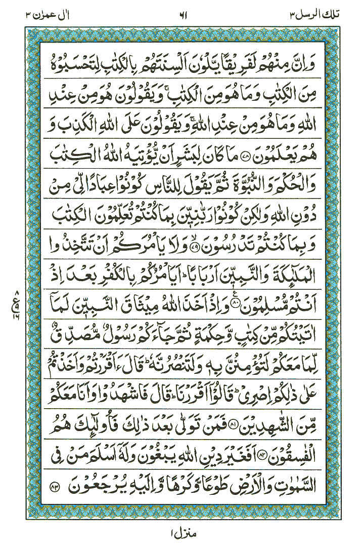 Surah Aal-e-Imraan - Quran Page