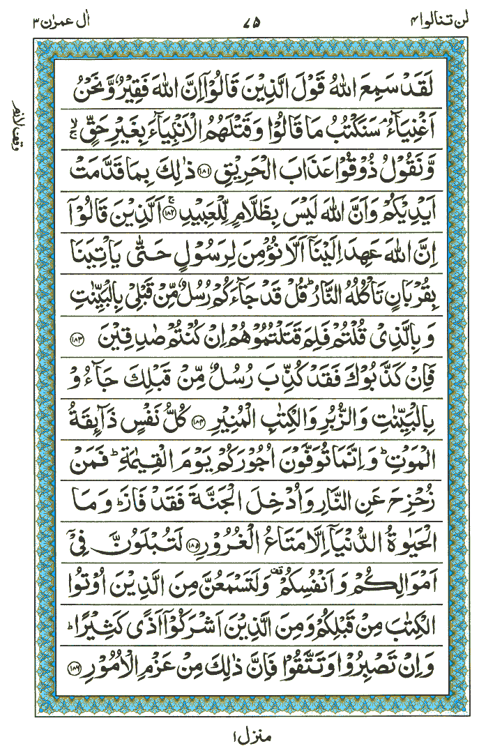 Surah Aal-e-Imraan - Quran Page
