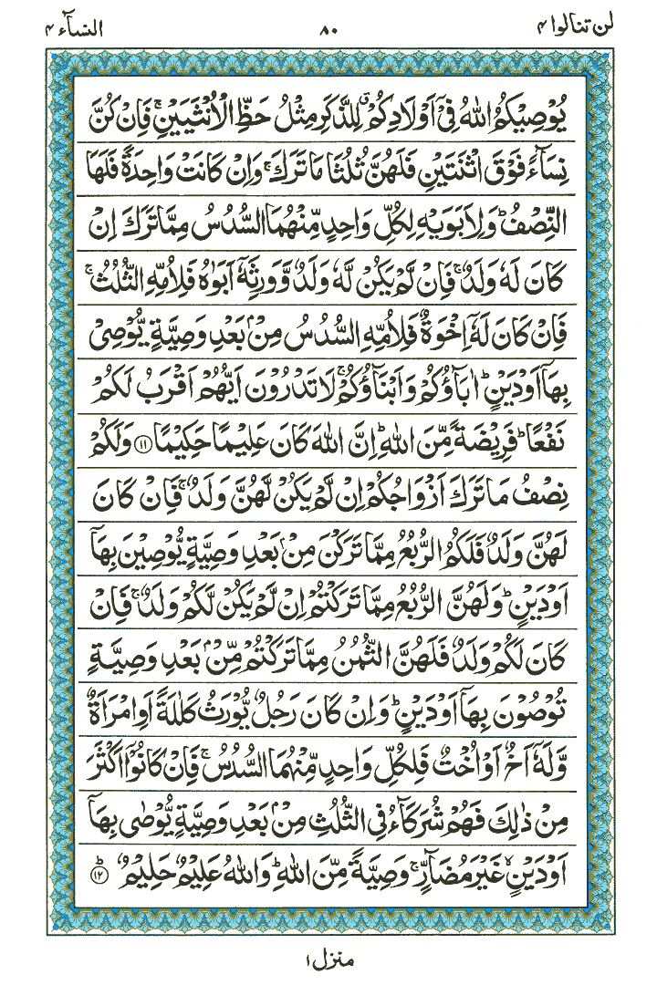 Surah An-Nisa - Quran Page