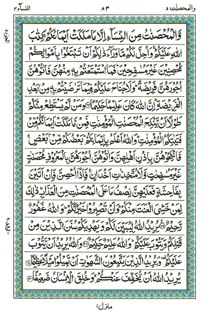 Surah An-Nisa - Quran Page