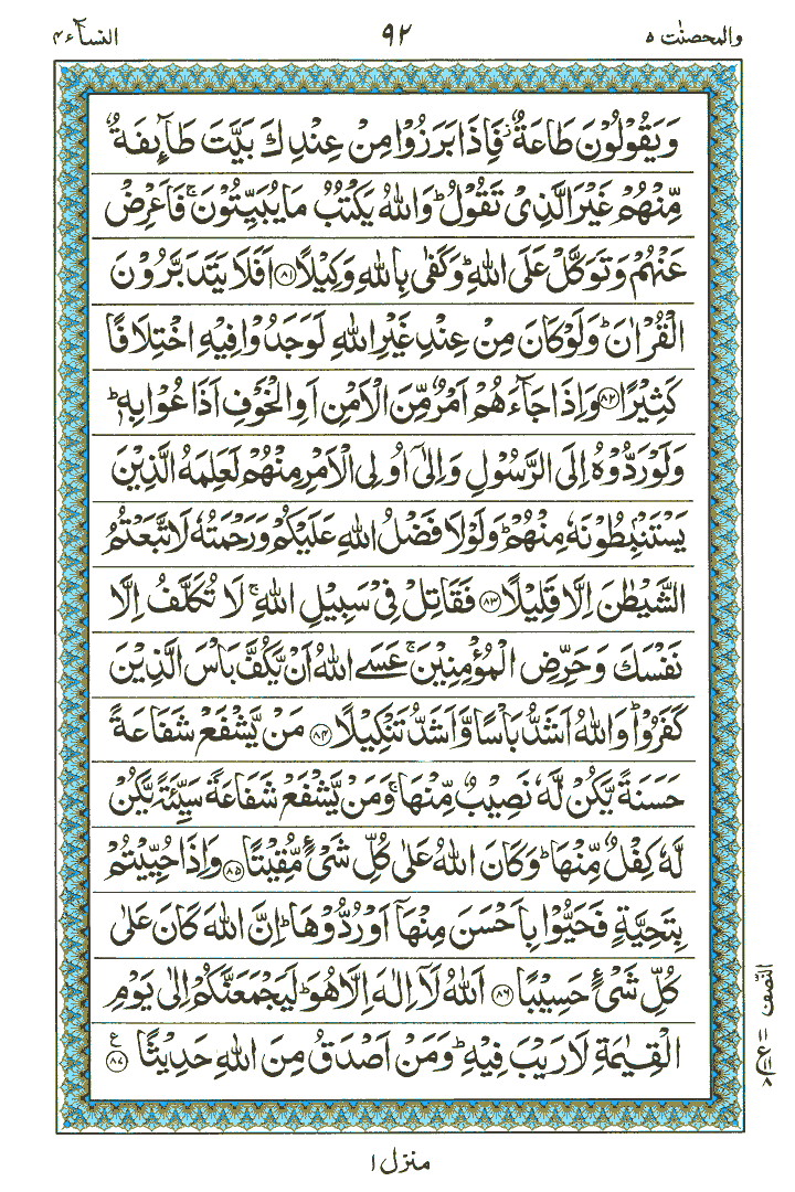 Surah An-Nisa - Quran Page