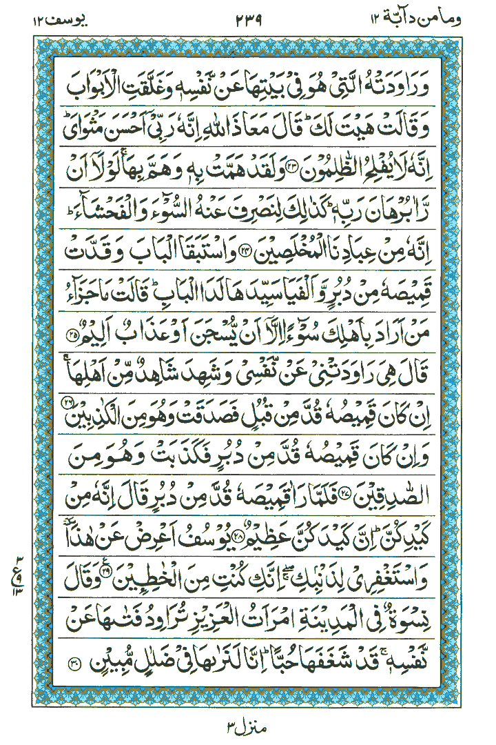 Surah Yusuf - Quran Page