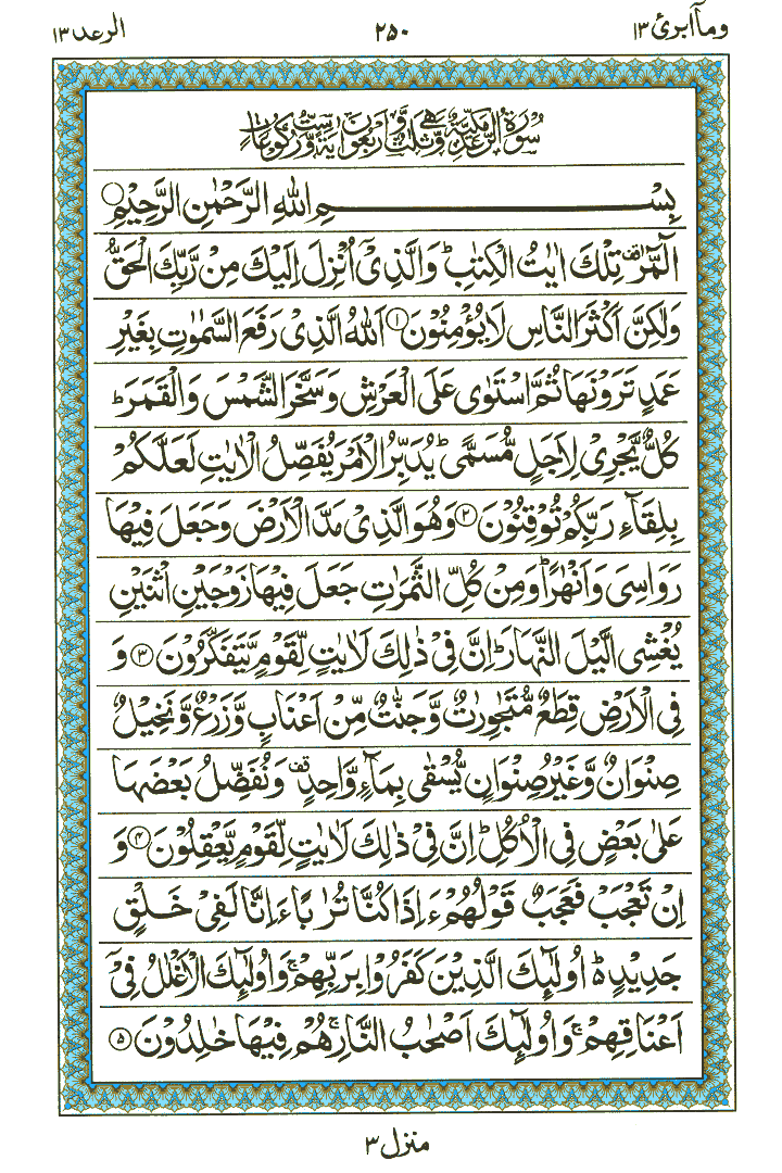 Surah Al-Raad - Quran Page