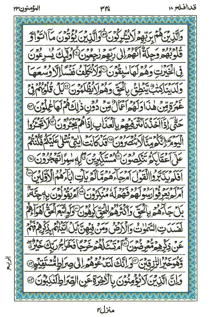 Surah Al-Muminun - Quran Page